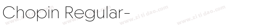 Chopin Regular字体转换